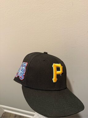 New Era Pittsburgh Pirates Black Hat with Yellow P Patch